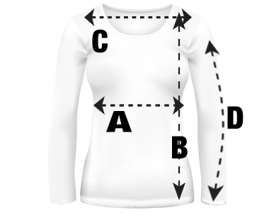 Juniors Long Sleeve Shirt Size Guide