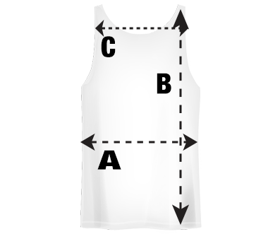 Mens Tank top T-Shirt Size Guide